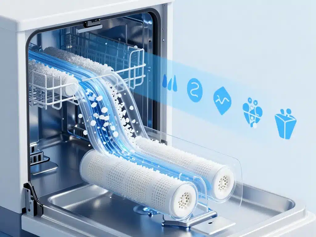 a quoi sert le sel dans le lave vaisselle fonctionnement traitement eau calcaire