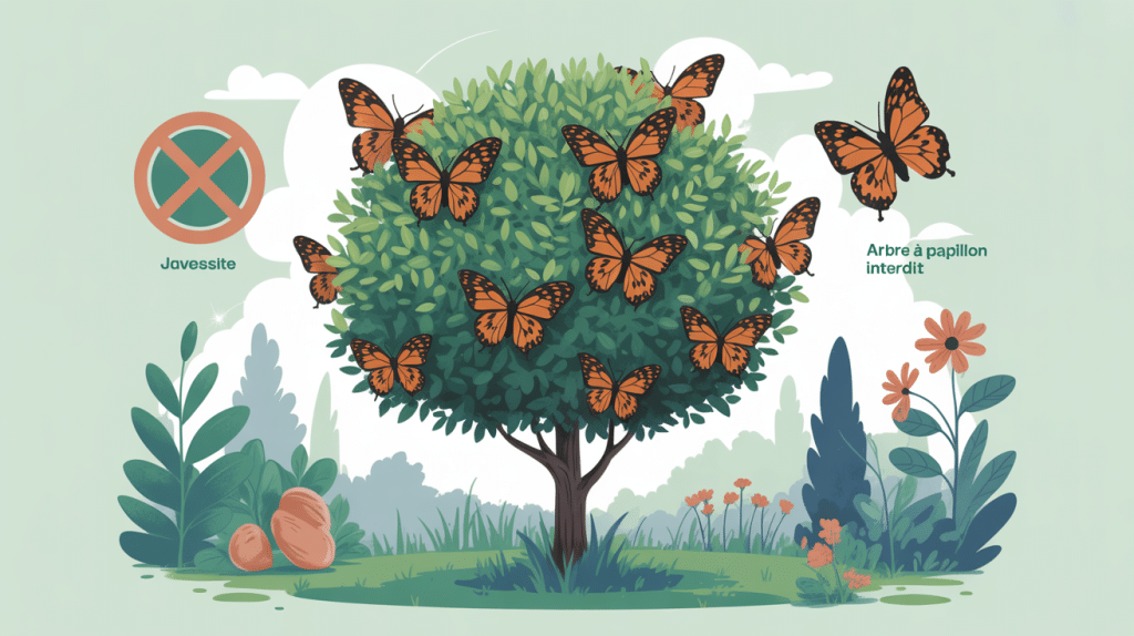 arbre à papillon interdit illustration réglementation jardin