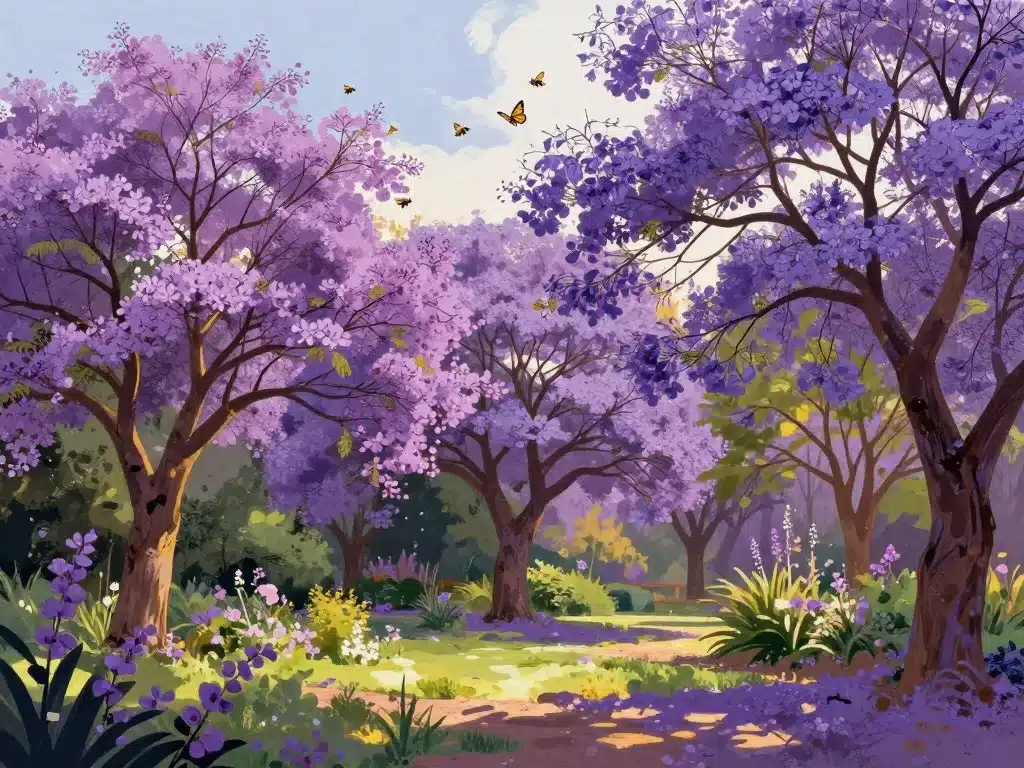 plus beaux arbres à fleurs violettes en pleine floraison