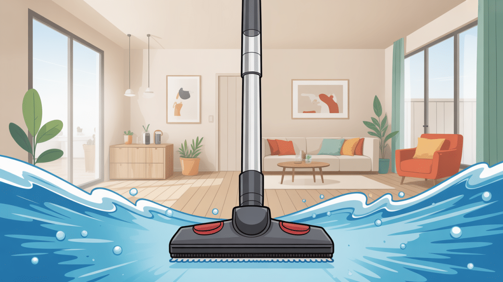 balai serpillère essorage facile illustration dans intérieur moderne