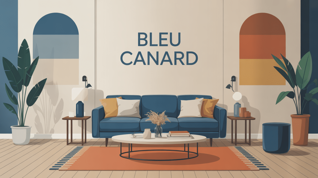 bleu canard avec quelle couleur illustration déco lumineuse et équilibrée