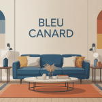 bleu canard avec quelle couleur illustration déco lumineuse et équilibrée
