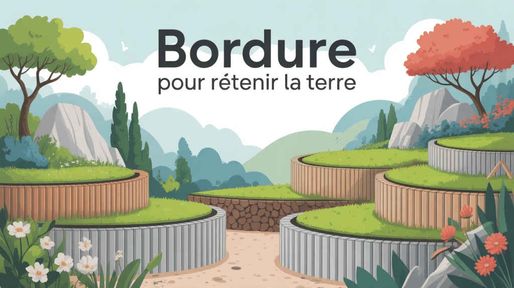 illustration bordure pour retenir terre styles jardin