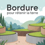 illustration bordure pour retenir terre styles jardin