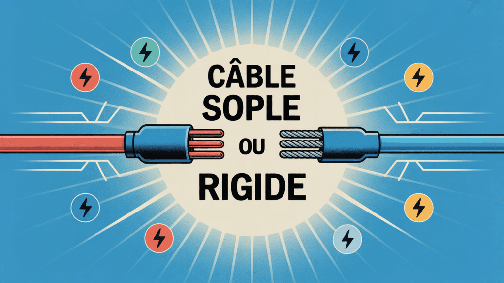 illustration moderne câble souple ou rigide norme installation électrique