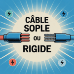 illustration moderne câble souple ou rigide norme installation électrique