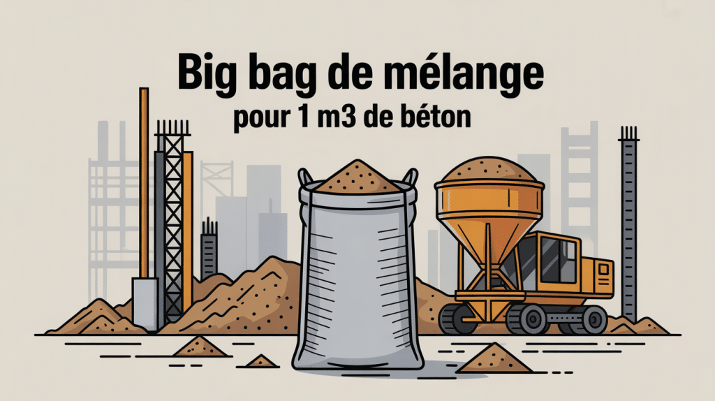 Calcul et utilisation des big bag mélange pour 1m3 de béton chantier