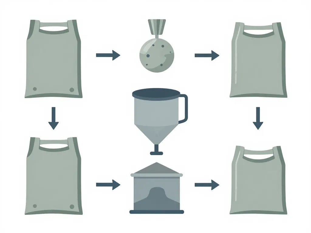 Schéma volumes big bag mélange pour 1m3 de béton