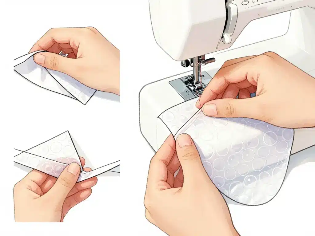 comment coudre une bâche à bulle démonstration couture solide