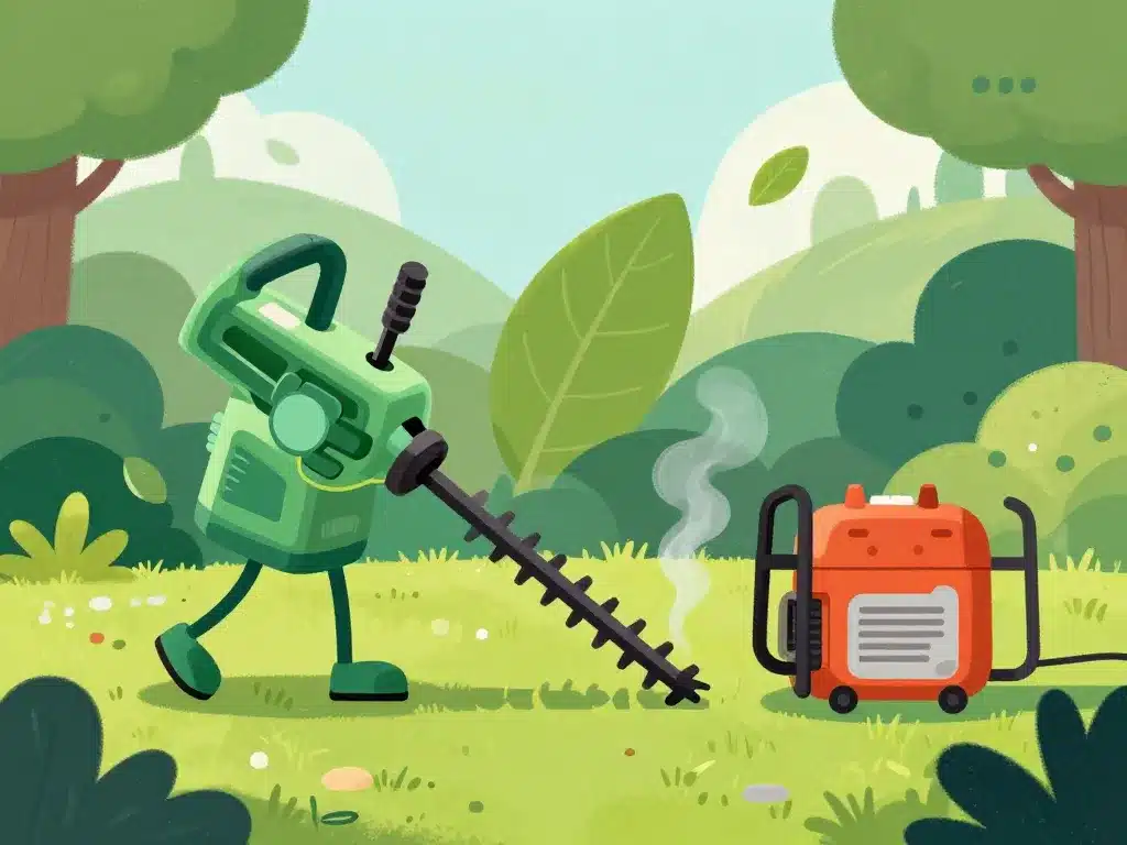 taille haie à batterie professionnel face au thermique