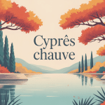 cyprès chauve majestueux avec racines aériennes et feuillage automnal
