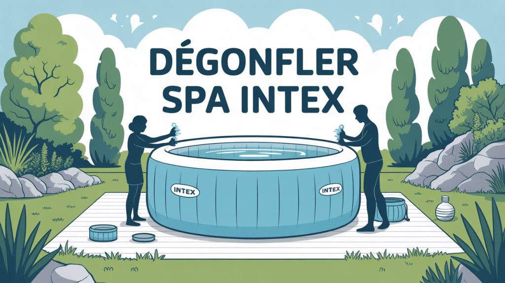illustration degonfler spa intex jardin