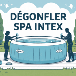 illustration degonfler spa intex jardin