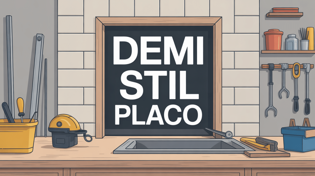 illustration ossature demi stil placo dans cloison sèche