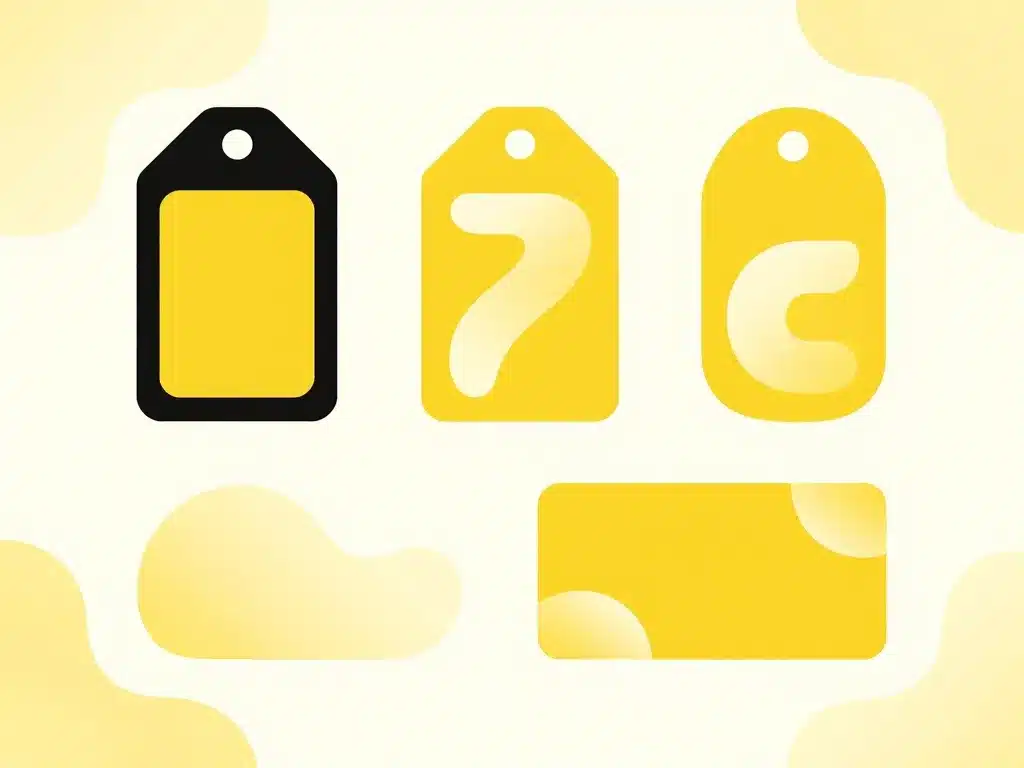 etiquette jaune logo conception lisible