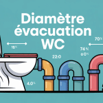 schema educatif diametre evacuation wc tuyau principal