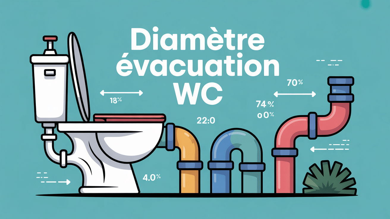 schema educatif diametre evacuation wc tuyau principal