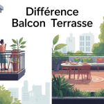 différence entre balcon et terrasse illustration espace résidentiel