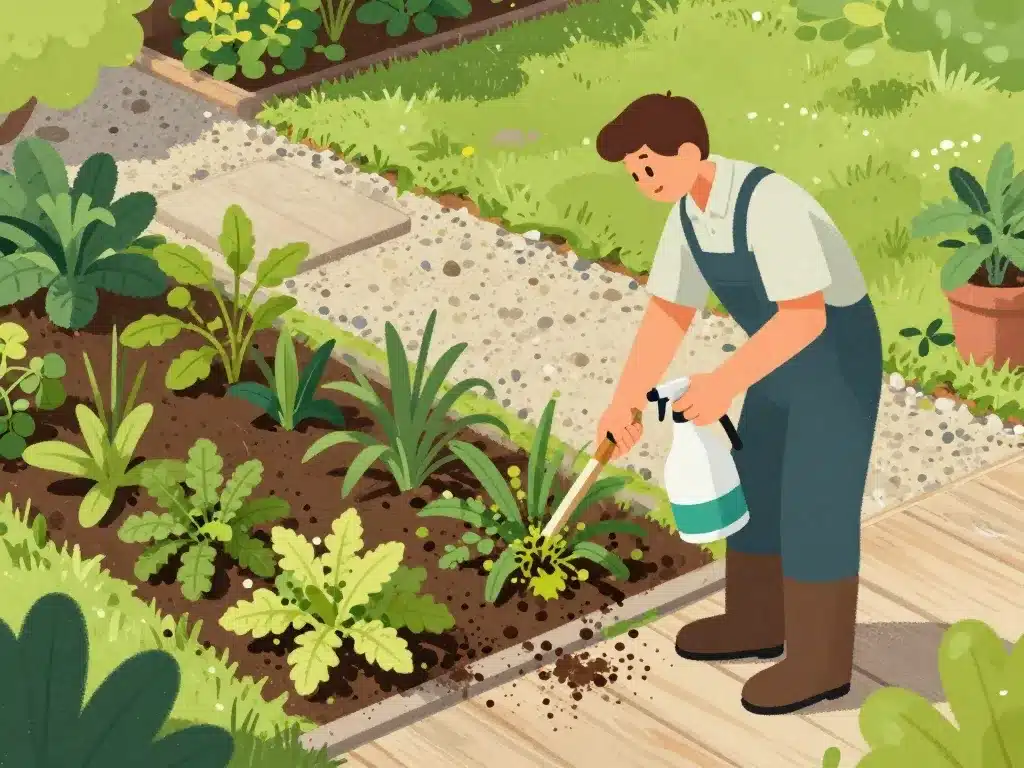 application dosage mélange bicarbonate de soude et vinaigre blanc pour désherber jardin