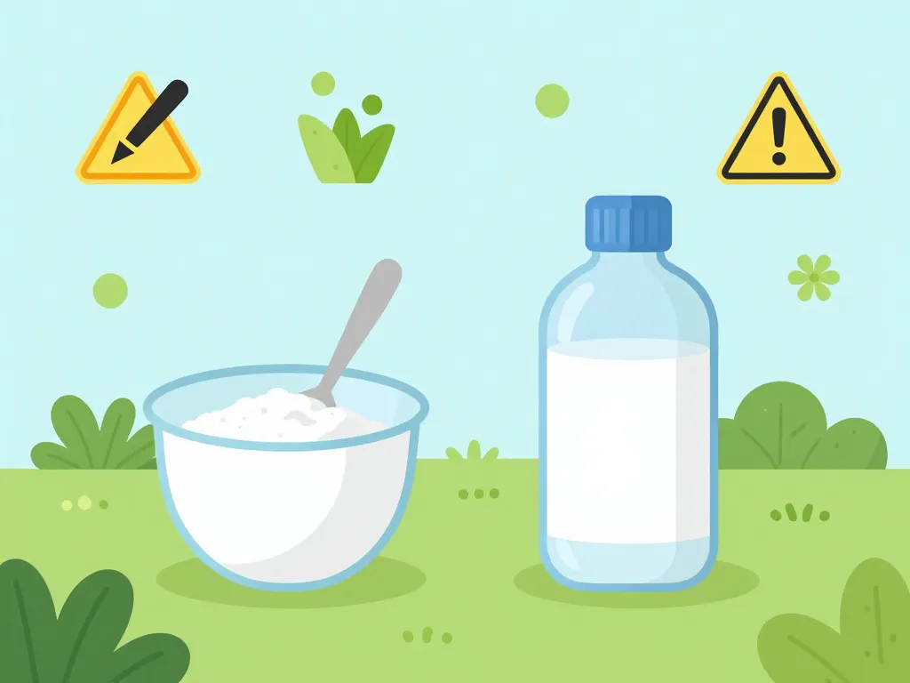 concept dosage mélange bicarbonate de soude et vinaigre blanc pour désherber