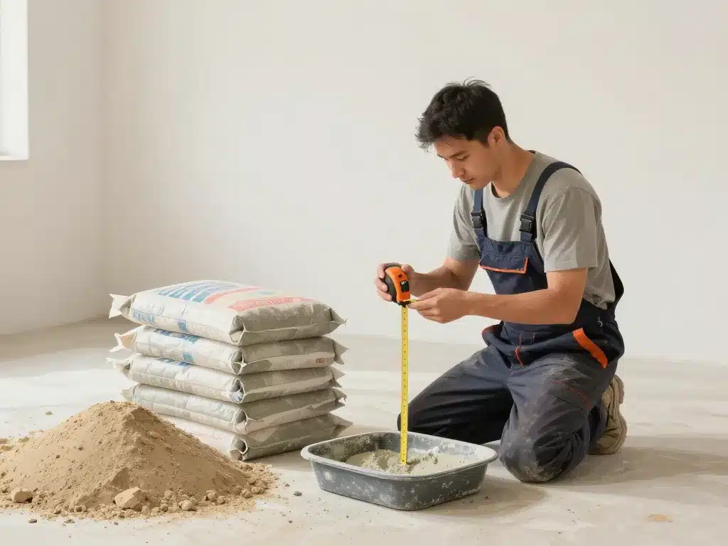 dosage pour une chape de 5 cm calcul construction matériaux