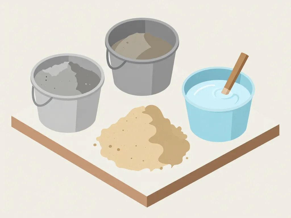 dosage pour une chape de 5 cm seaux composants et section sol