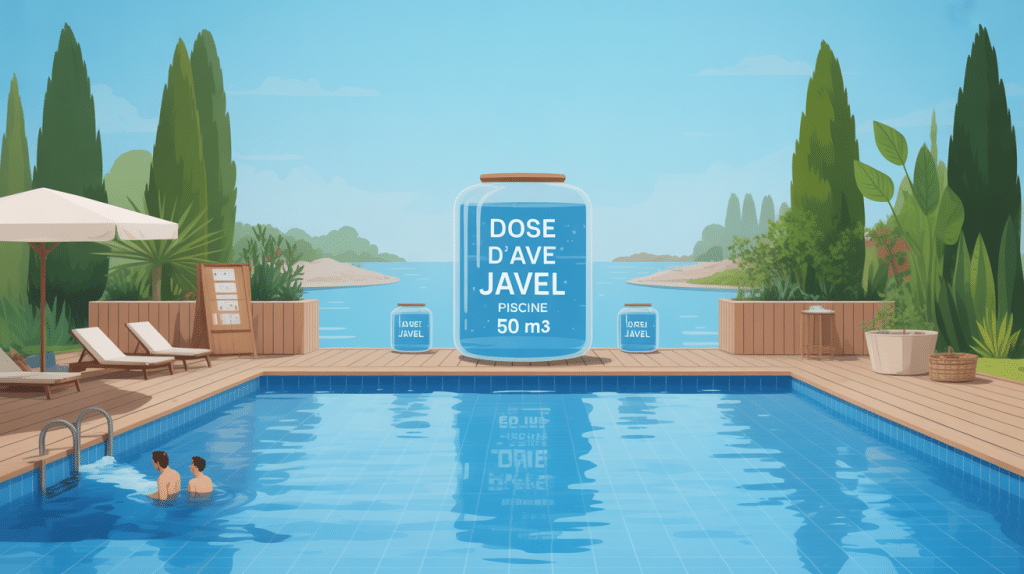 dose eau de javel pour piscine 50 m3 grande piscine sécurité
