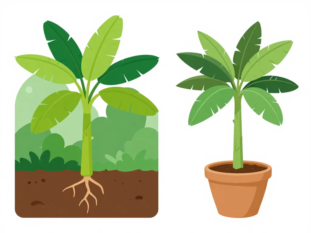 durée de vie d'un bananier comparaison pot et jardin