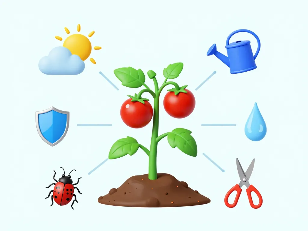 diagramme des facteurs influençant la durée de vie d'un plant de tomate cerise