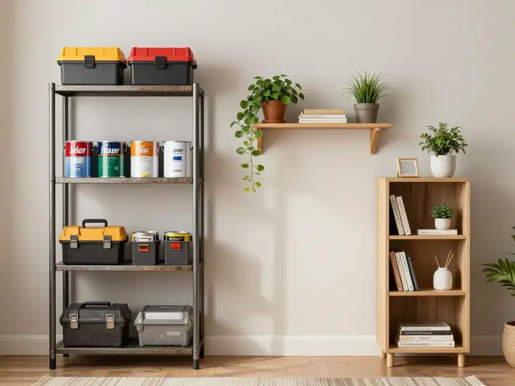 scene etagere liddle garage murale decorative