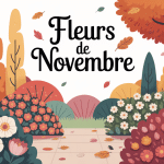 Fleurs en novembre dans un jardin lumineux et coloré