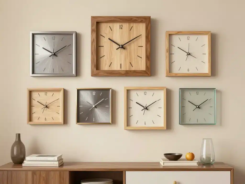 horloge rectangulaire matériaux et style déco
