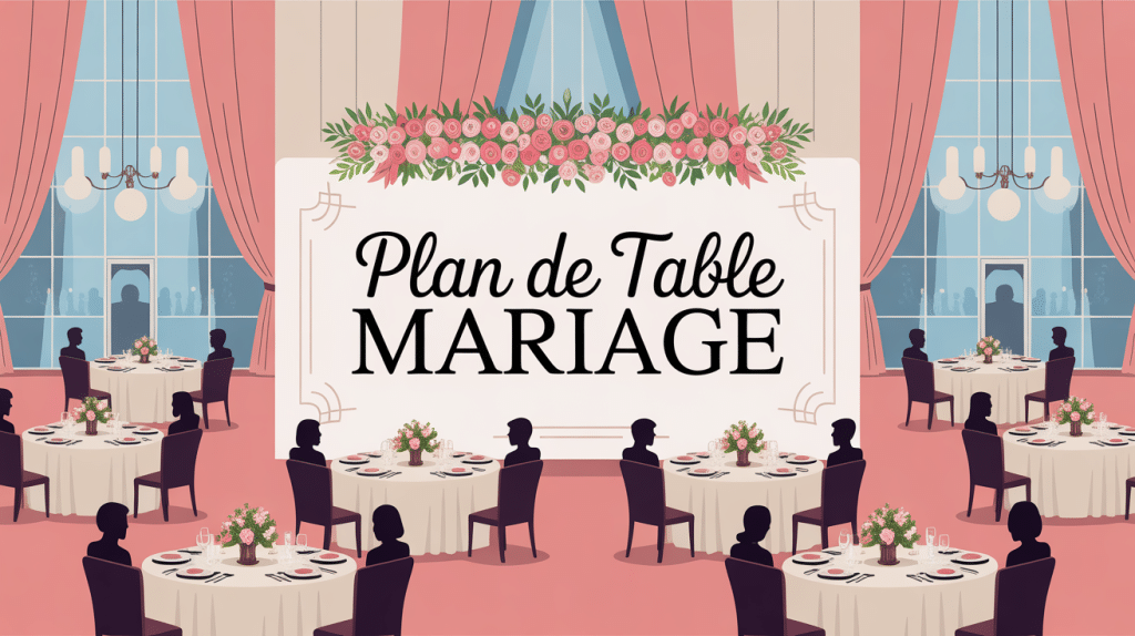 illustration idée plan de table mariage salle réception