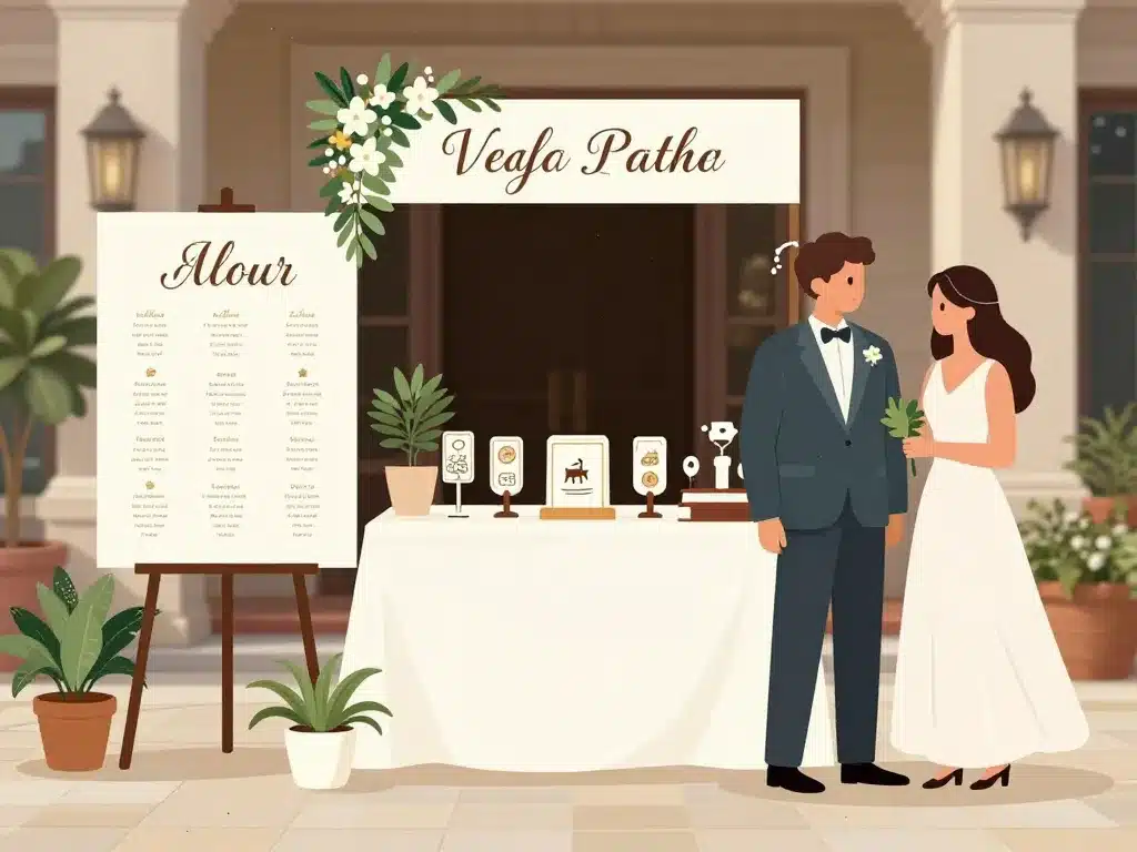 illustration idée plan de table mariage signalétique et thèmes