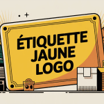 etiquette jaune logo illustration branding packaging