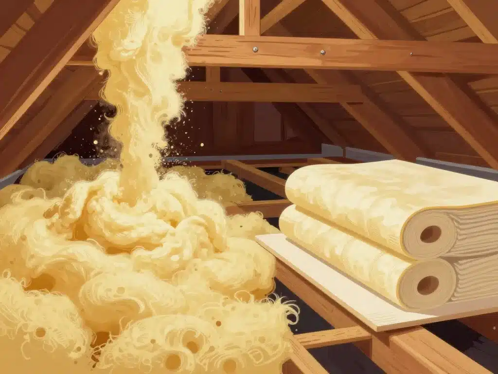 comparaison isolation combles perdues fermettes soufflage vs rouleaux