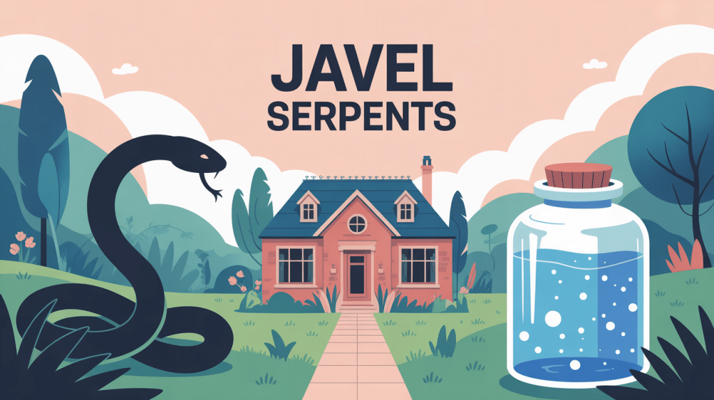 illustration javel contre les serpents maison jardin