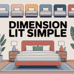 lit simple dimension illustration chambre