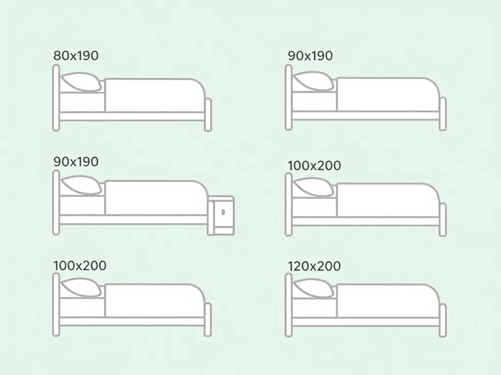 lit simple dimension comparaison tailles