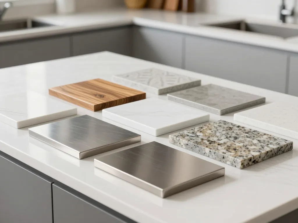 meilleur plan de travail cuisine matériaux sur îlot