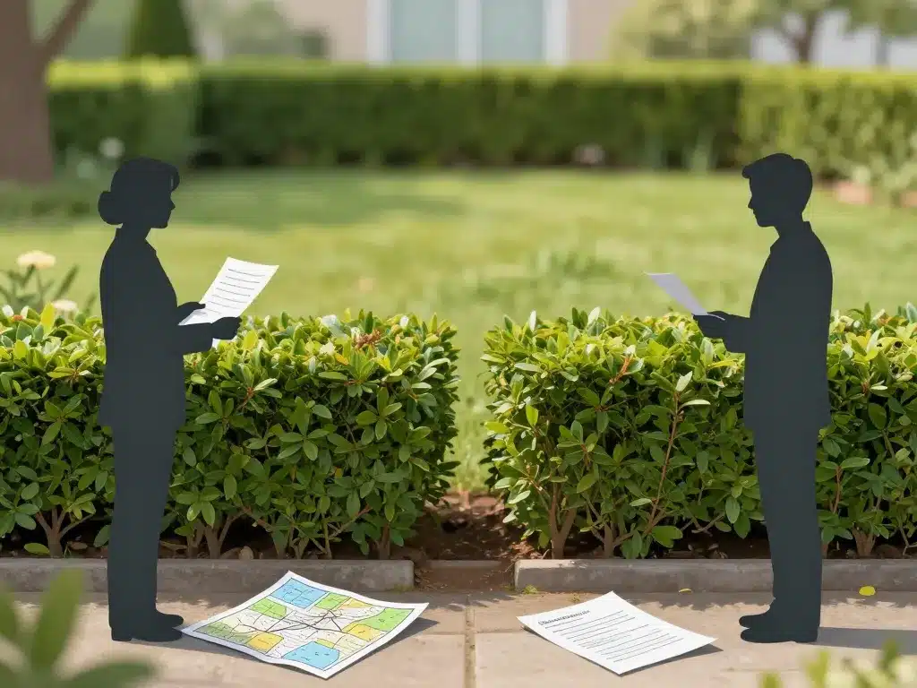 mon voisin a enlevé la haie mitoyenne deux jardins documents propriété