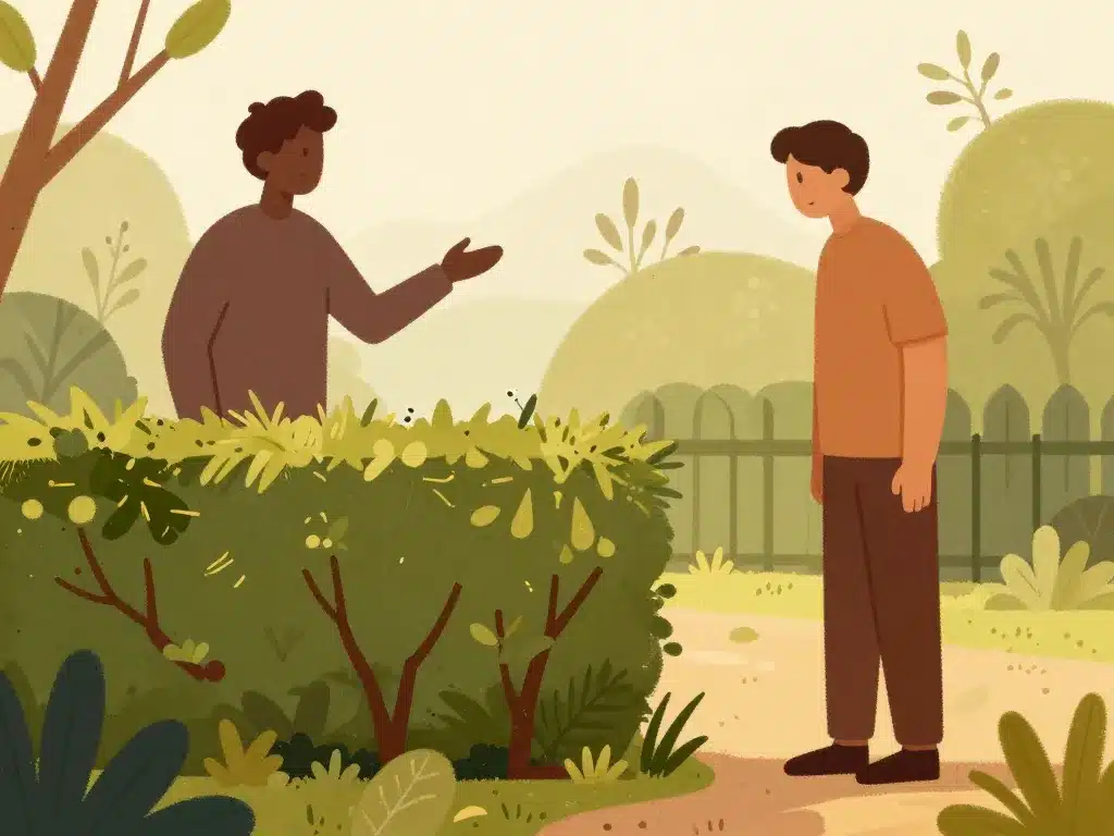 mon voisin a enlevé la haie mitoyenne négociation voisins jardin