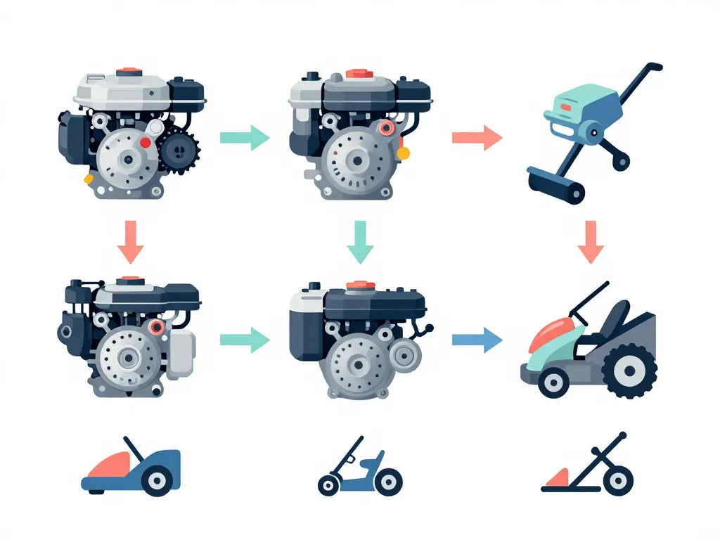 schéma moteur loncin selon application tondeuse kart motoculteur