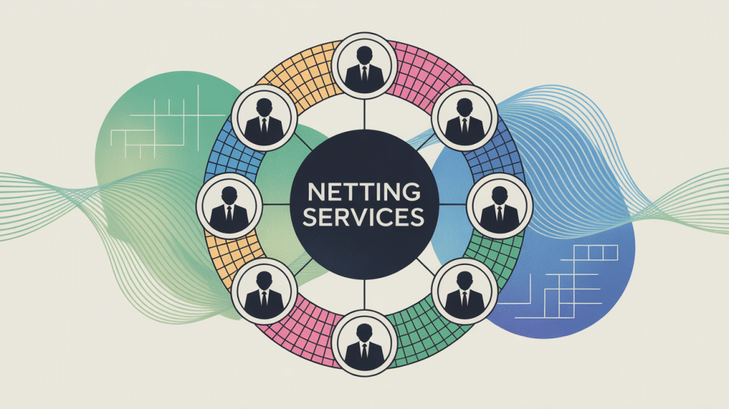 illustration vectorielle netting services entreprise internationale