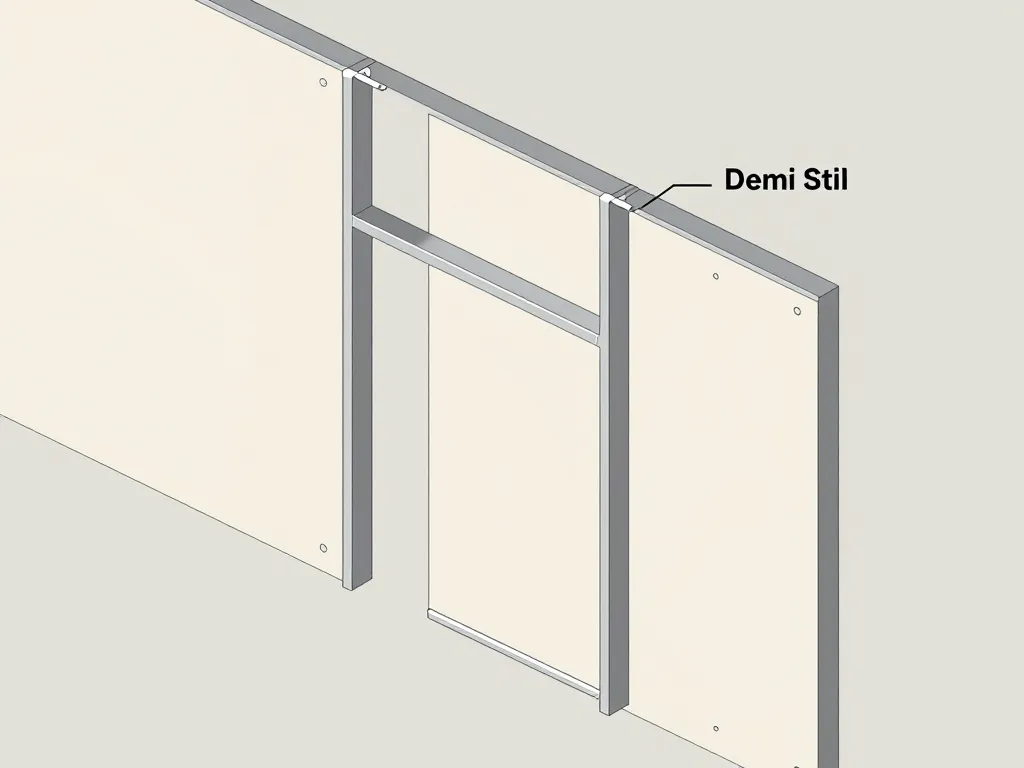 assemblage demi stil cloison placo