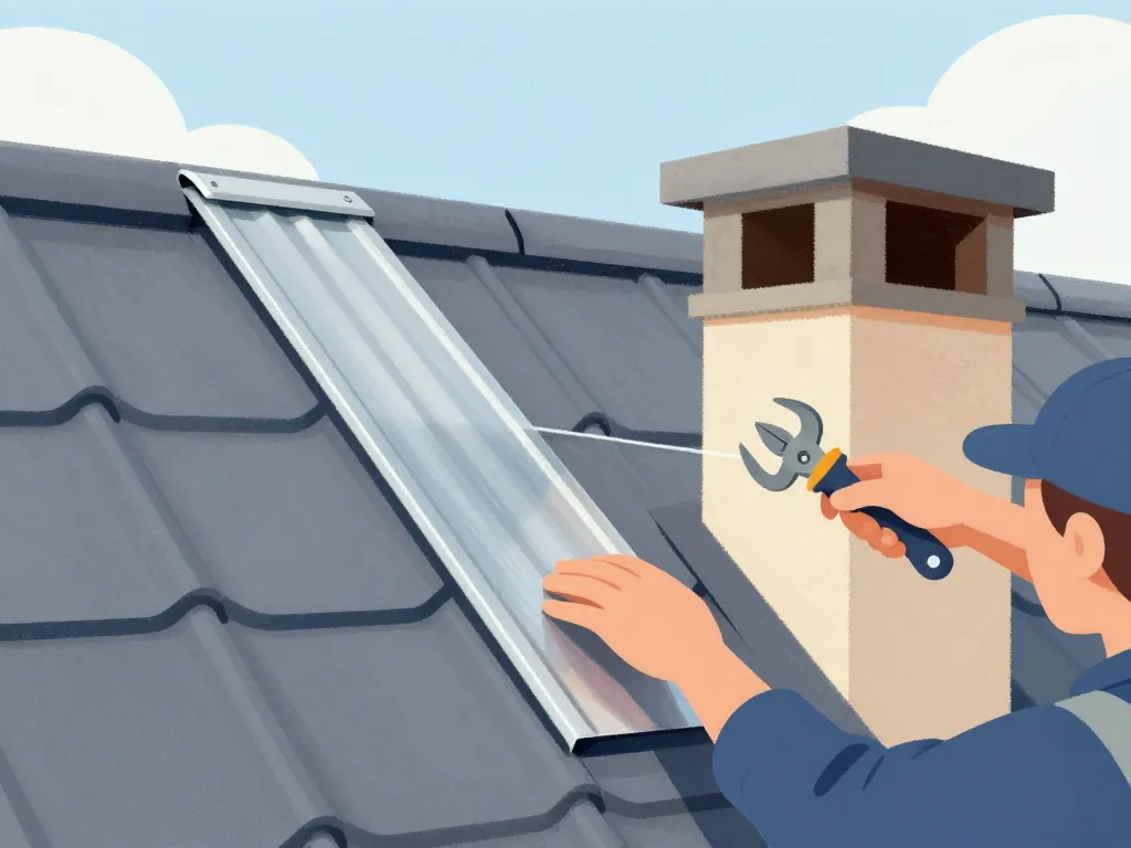 pose solin installation autour cheminée