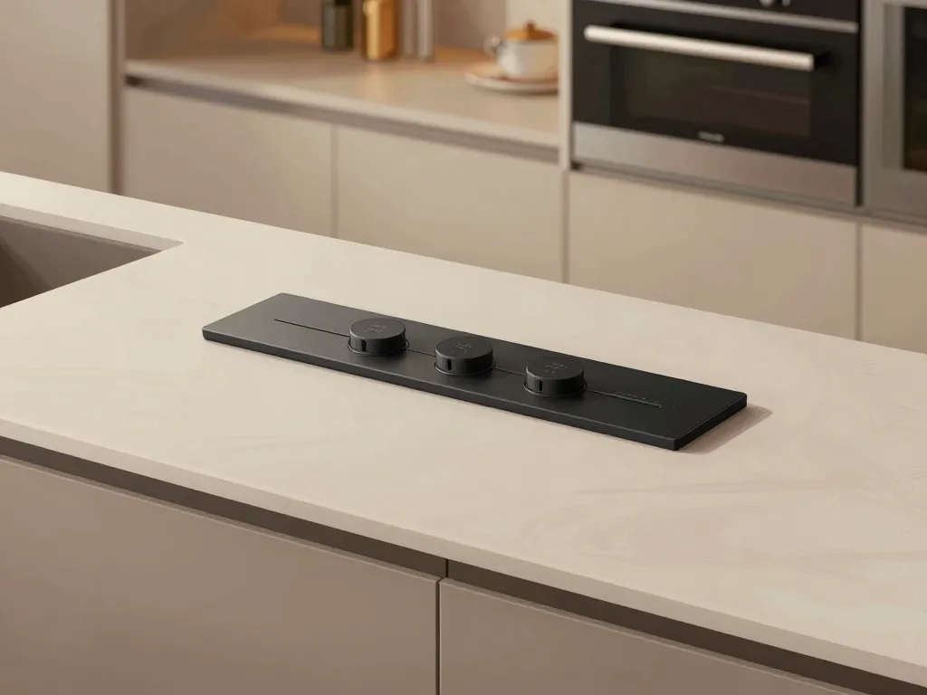 prise encastrable plan de travail cuisine intégrée design harmonieux