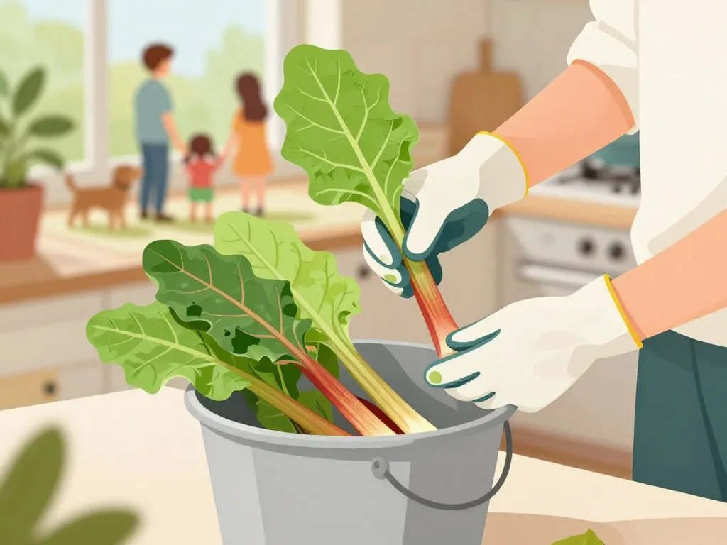 que faire avec les feuilles de rhubarbe manipulation sans danger