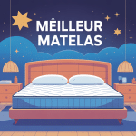 illustration moderne quel est le meilleur matelas chambre ambiance bleue