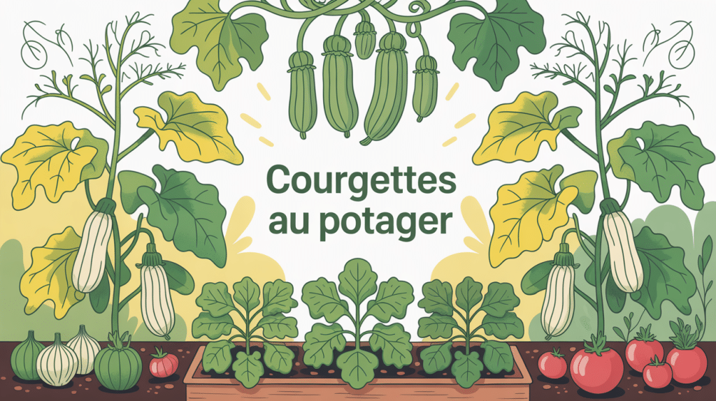 quel légume ne pas planter à côté des courgettes image vectorielle potager
